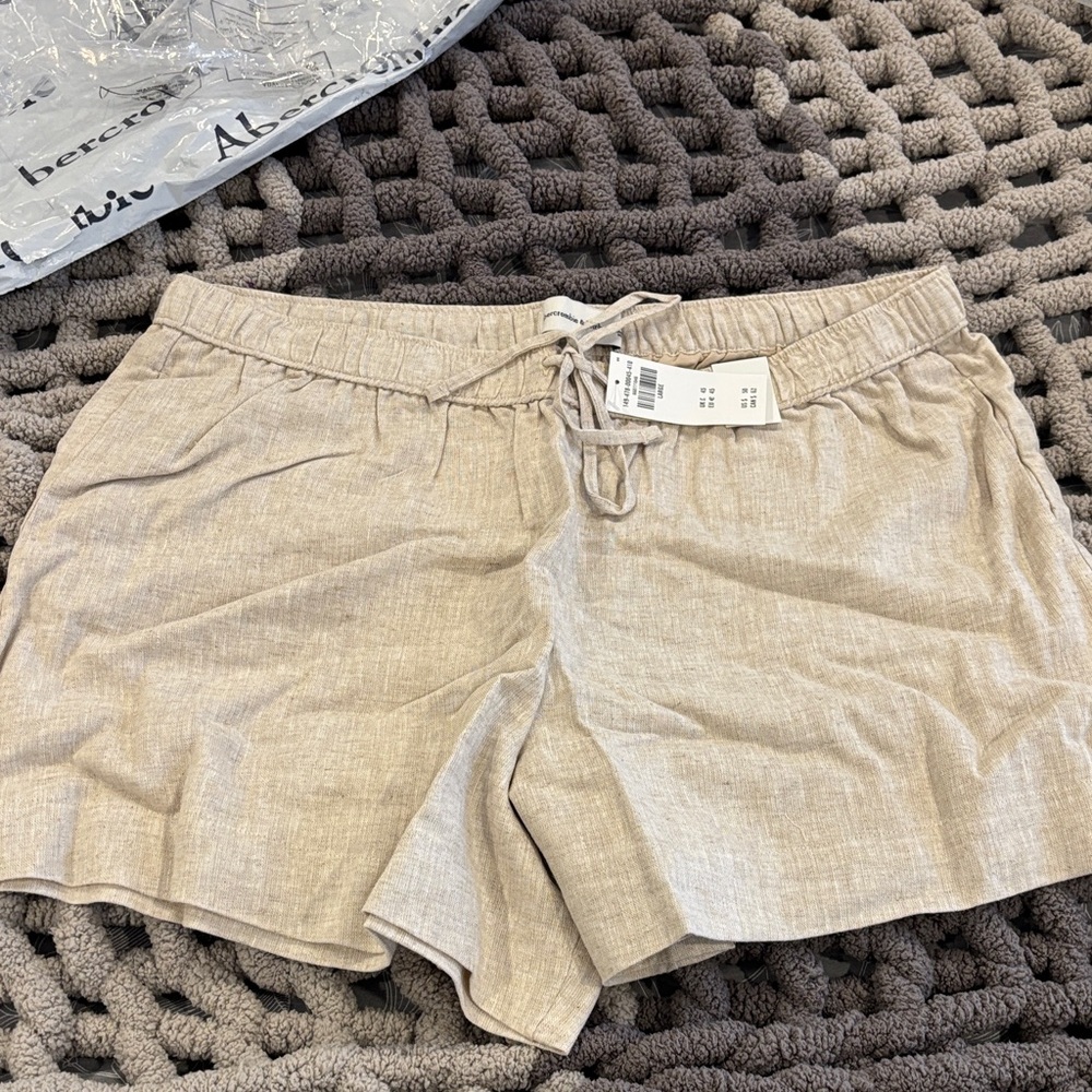 Abercrombie & Fitch High Waist Tan Shorts